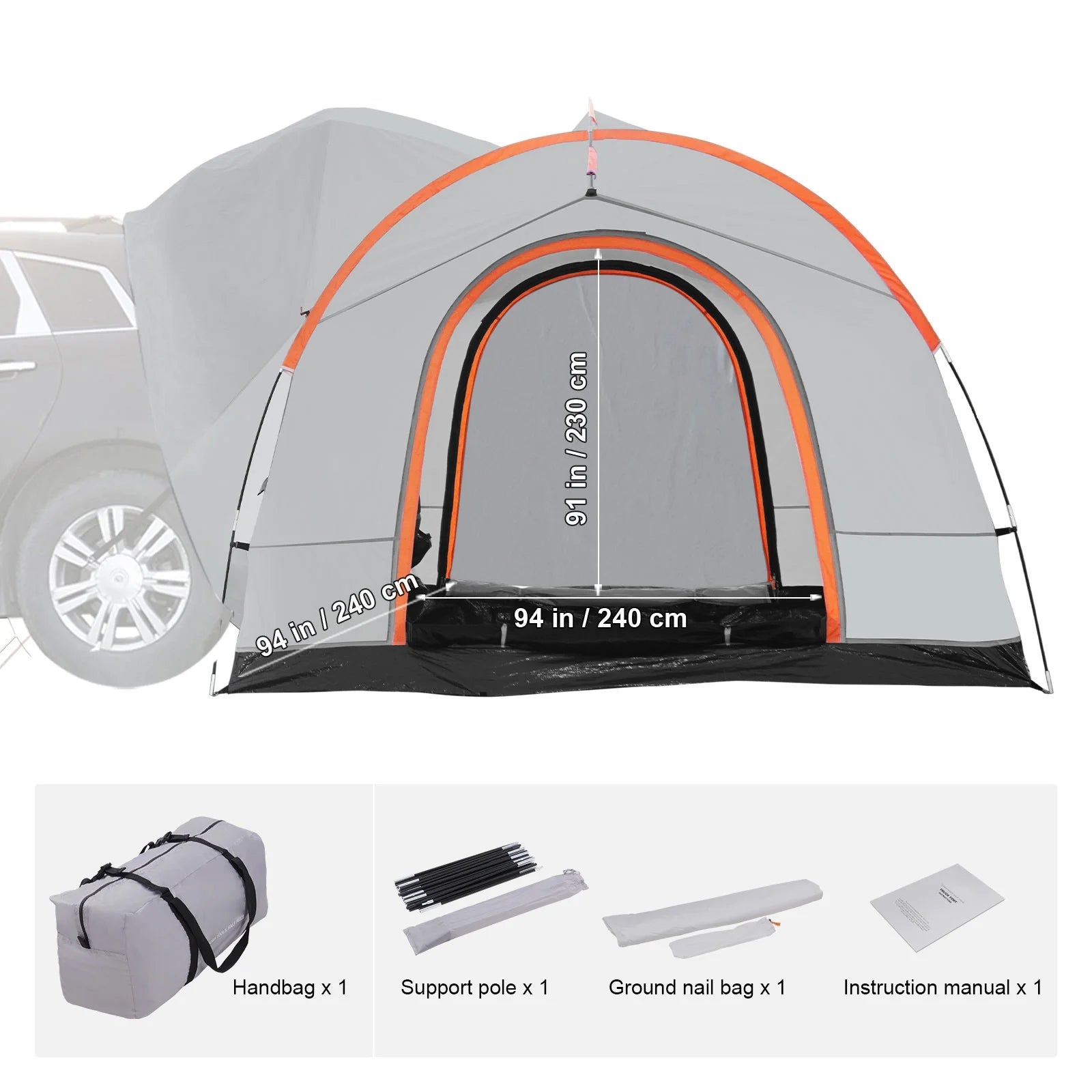 Camp Like a Boss: The Ultimate 8x8 SUV Camping Tent with Rainfly and Carry Bag for Epic Outdoor Adventures!
