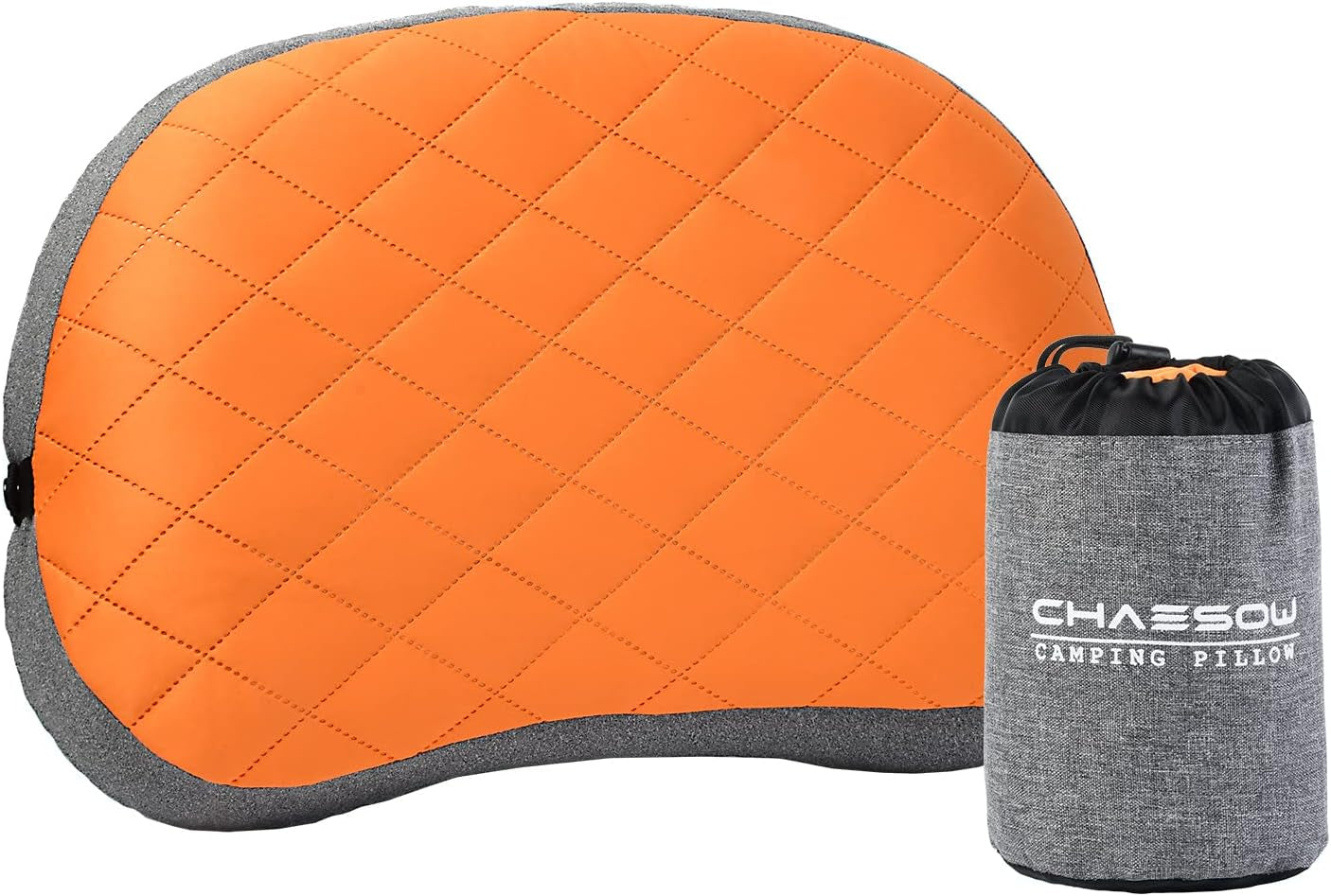 Ultralight Portable Inflatable Camping Pillow - Ergonomic Neck & Lumbar Support Travel Pillow with Washable Cover for Outdoor Comfort