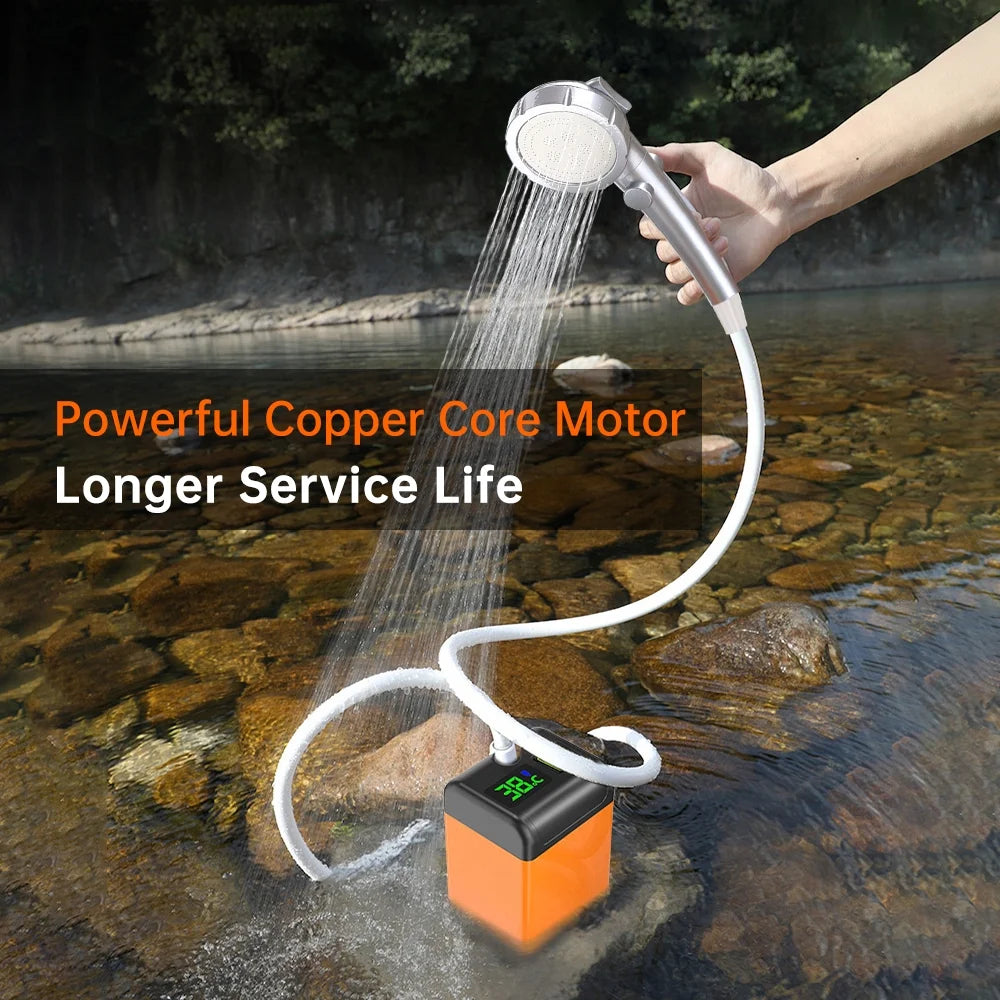 Portable Electric Camping Shower: Rechargeable, Compact and Versatile Solution for Outdoor Adventures