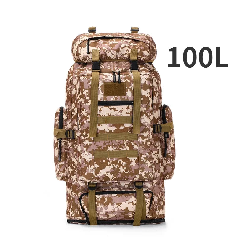 Ultimate 80L/100L Tactical Mountaineering Backpack - Perfect for Outdoor Adventures, Hiking, Camping, and Travel