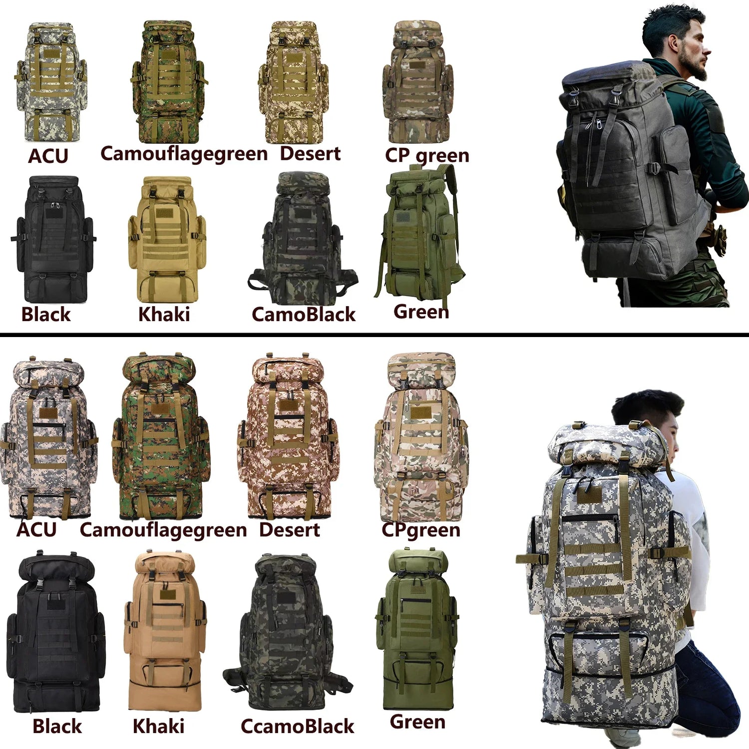 Ultimate 80L/100L Tactical Mountaineering Backpack - Perfect for Outdoor Adventures, Hiking, Camping, and Travel