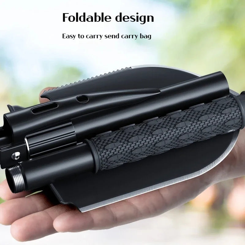 Discover the Ultimate Multifunctional Garden Shovel: Perfect for Camping, Fishing, and Wild Survival - A 3-in-1 Shovel, Pickaxe, and Hoe!